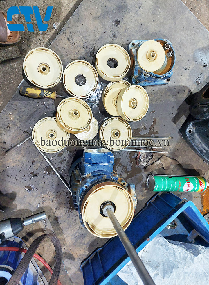 Cách kiểm tra mòn trục và cánh bơm